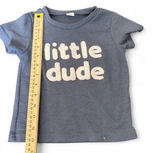 Little Dude Blue Kids Short Sleeve Top